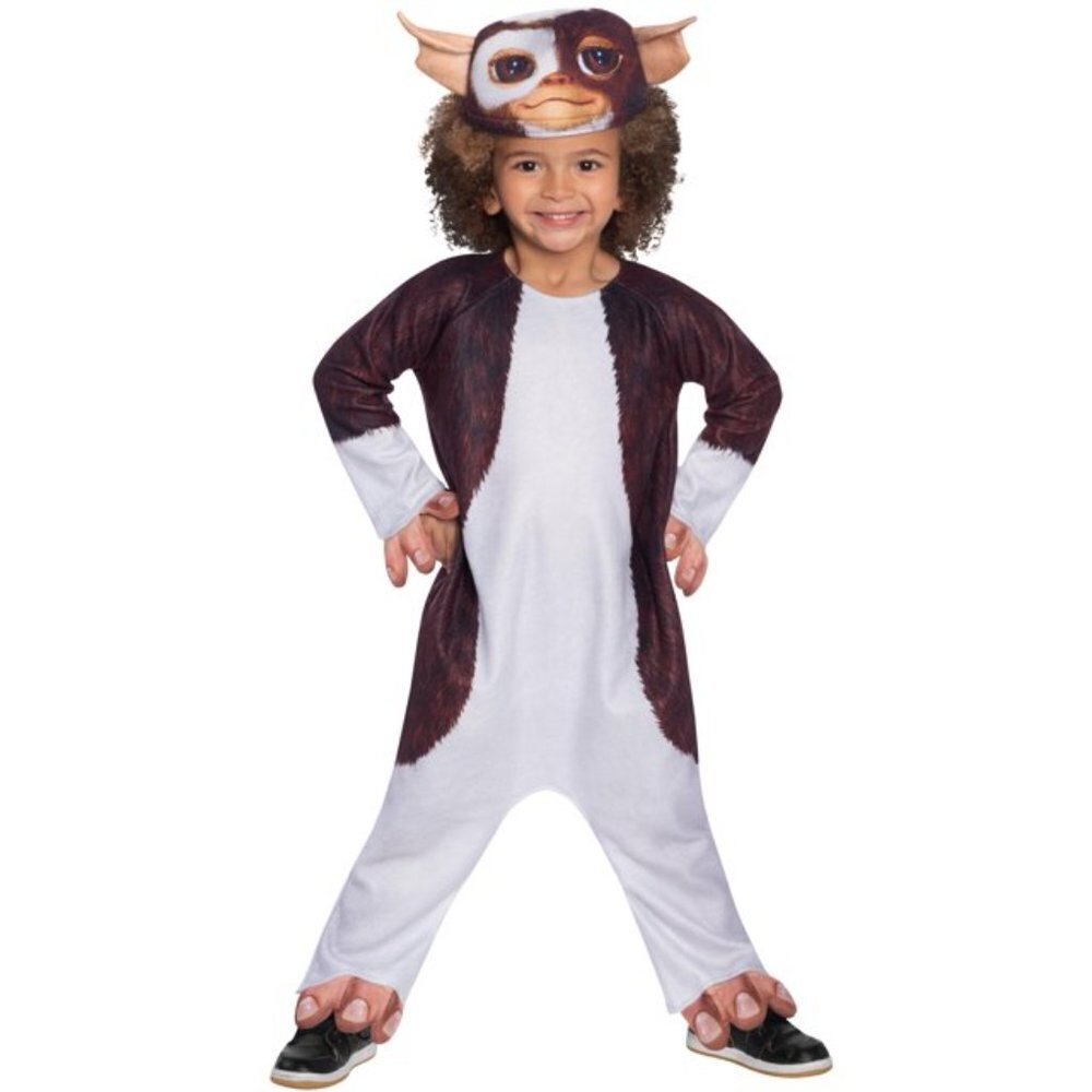 NEW Gizmo Gremlins Halloween Costume Toddler 3T/4T Jumpsuit Headpiece - Picture 1 of 8